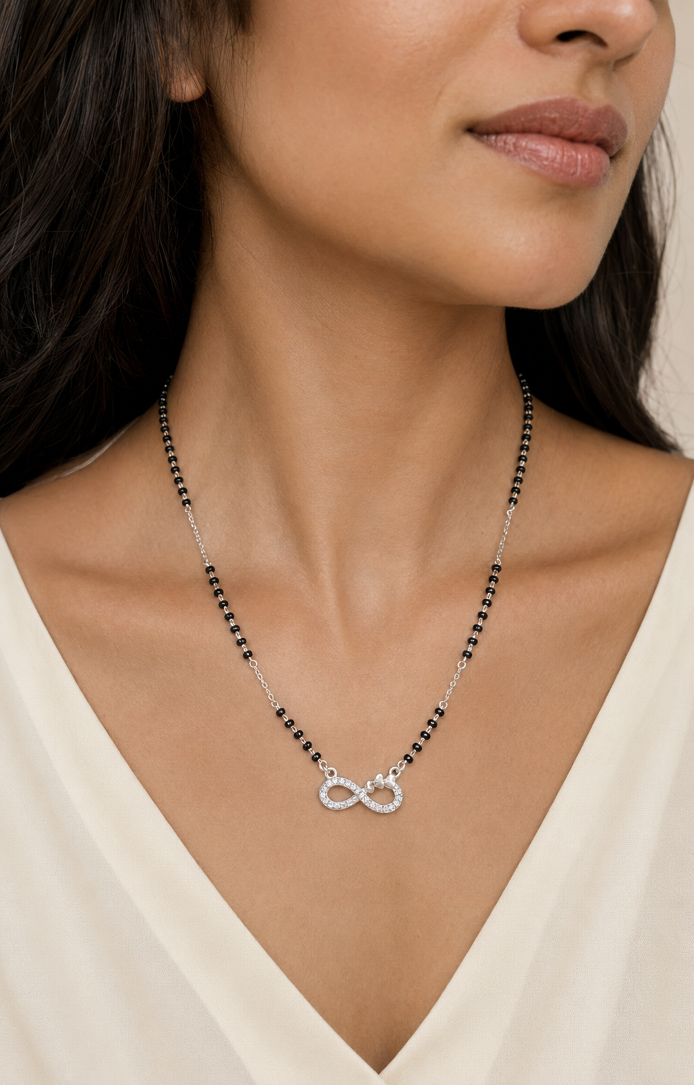 Forever Grace 925 Silver Infinity Butterfly Mangalsutra