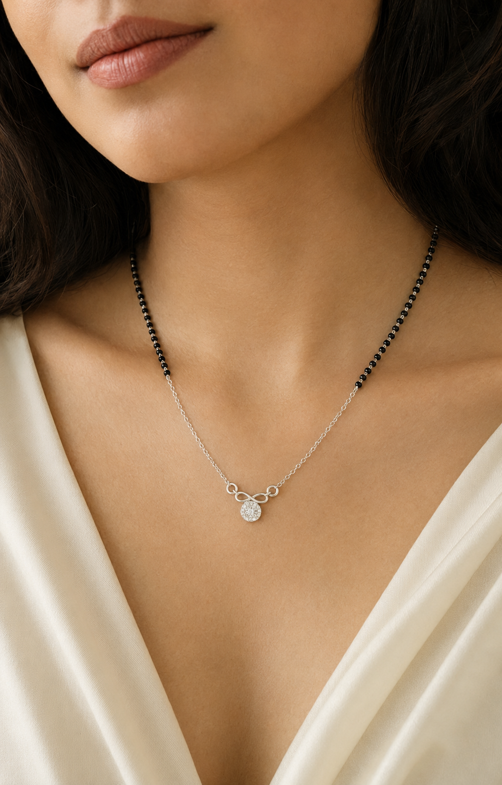 Eternal Spark 925 Silver Mangalsutra Necklace