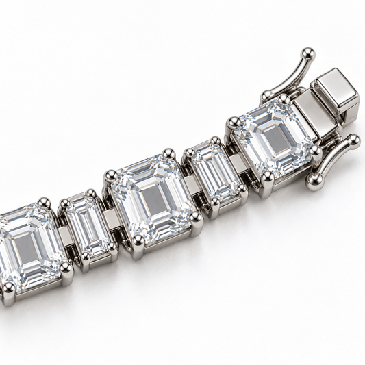 Rectangular Sparkle Tennis Bracelet