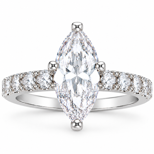 Marquise Cut Stone Ring