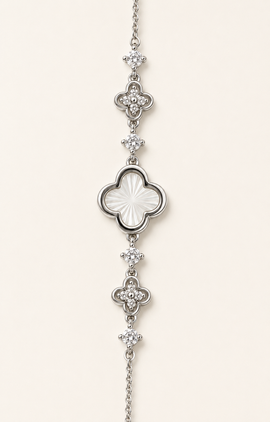 Celestial Clover Sterling Silver Bracelet