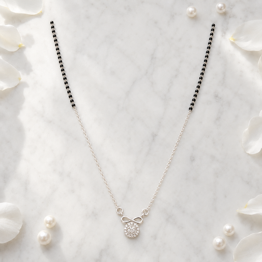 Eternal Spark 925 Silver Mangalsutra Necklace