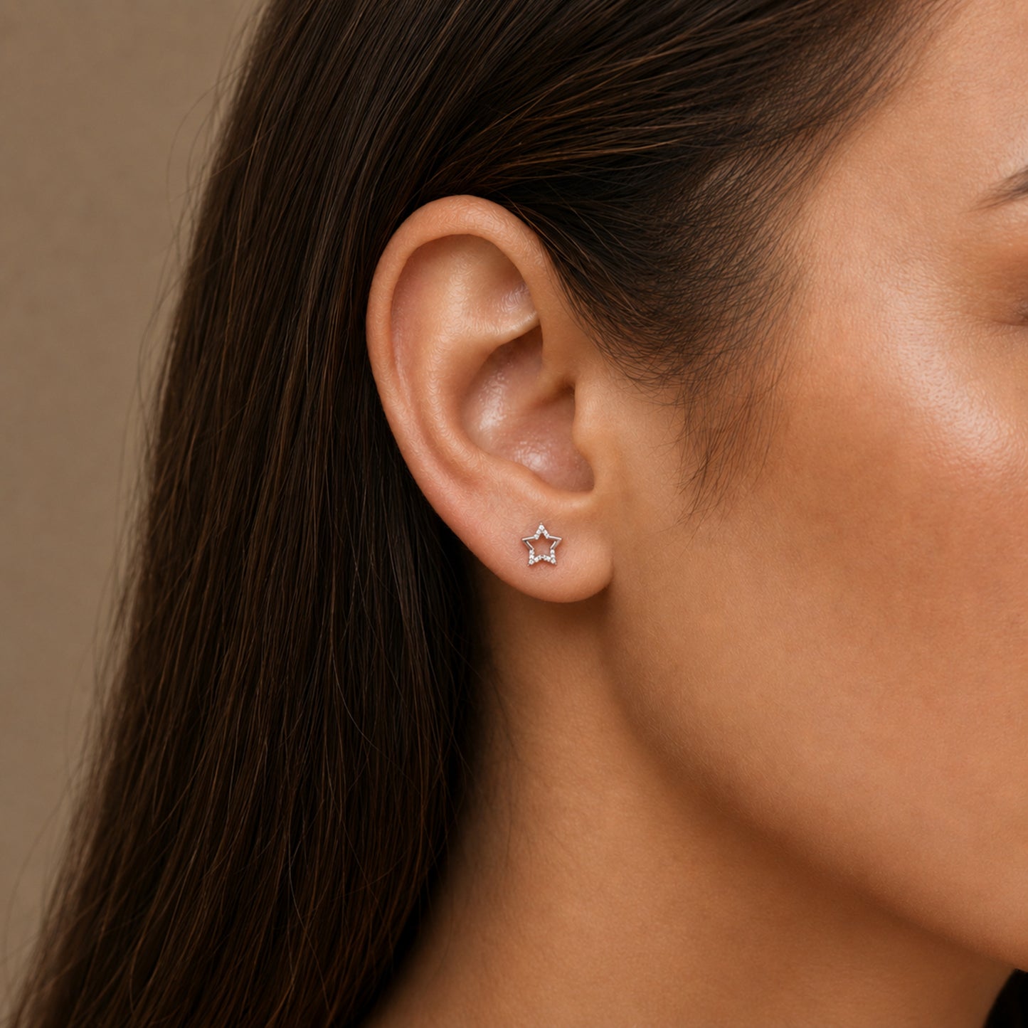 925 Sterling Silver Celestial Star Stud Earrings