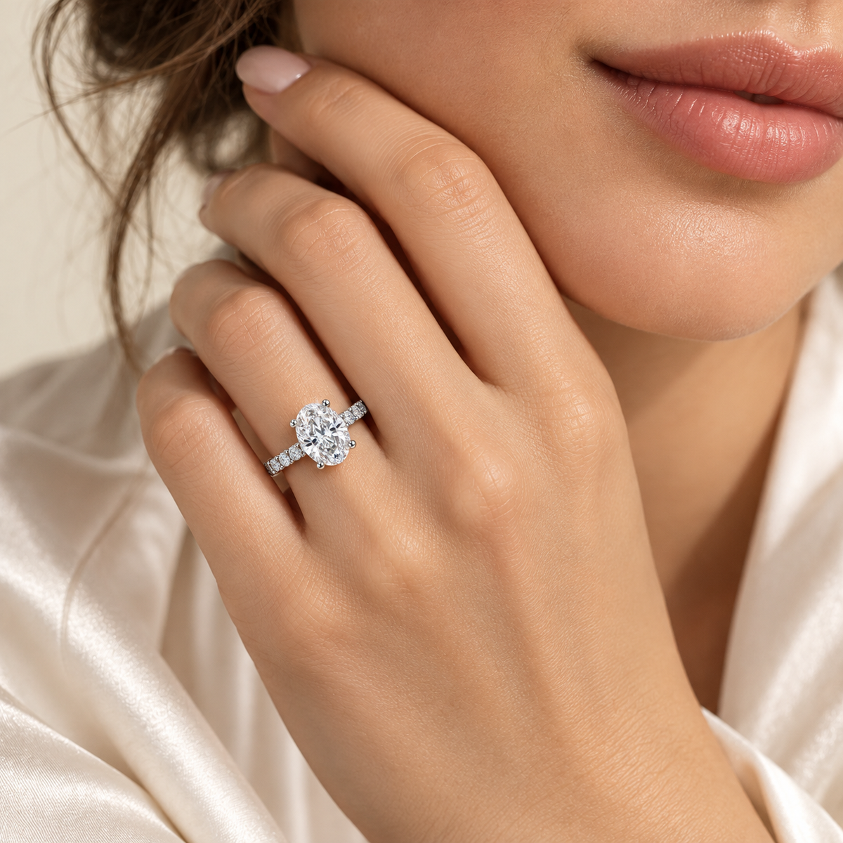 Oval Cut Stone Ring