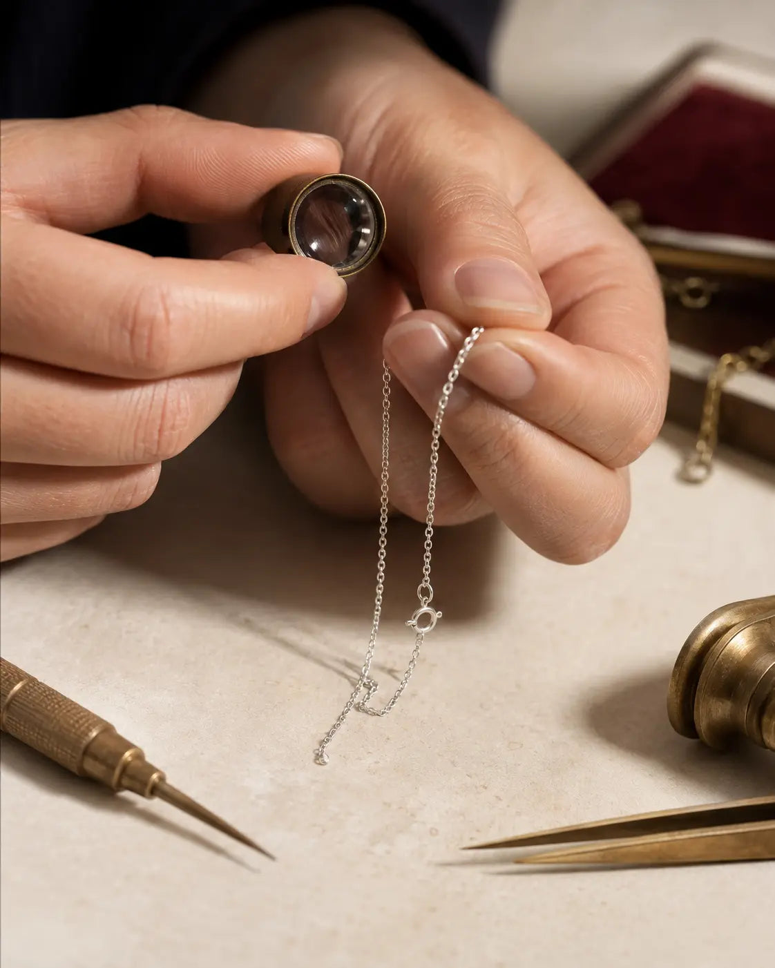 Jewellery craft details in the VZYRA studio