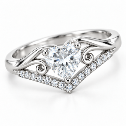 Heart of Elegance Silver Ring