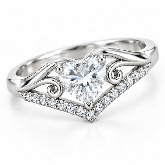 Heart of Elegance Silver Ring