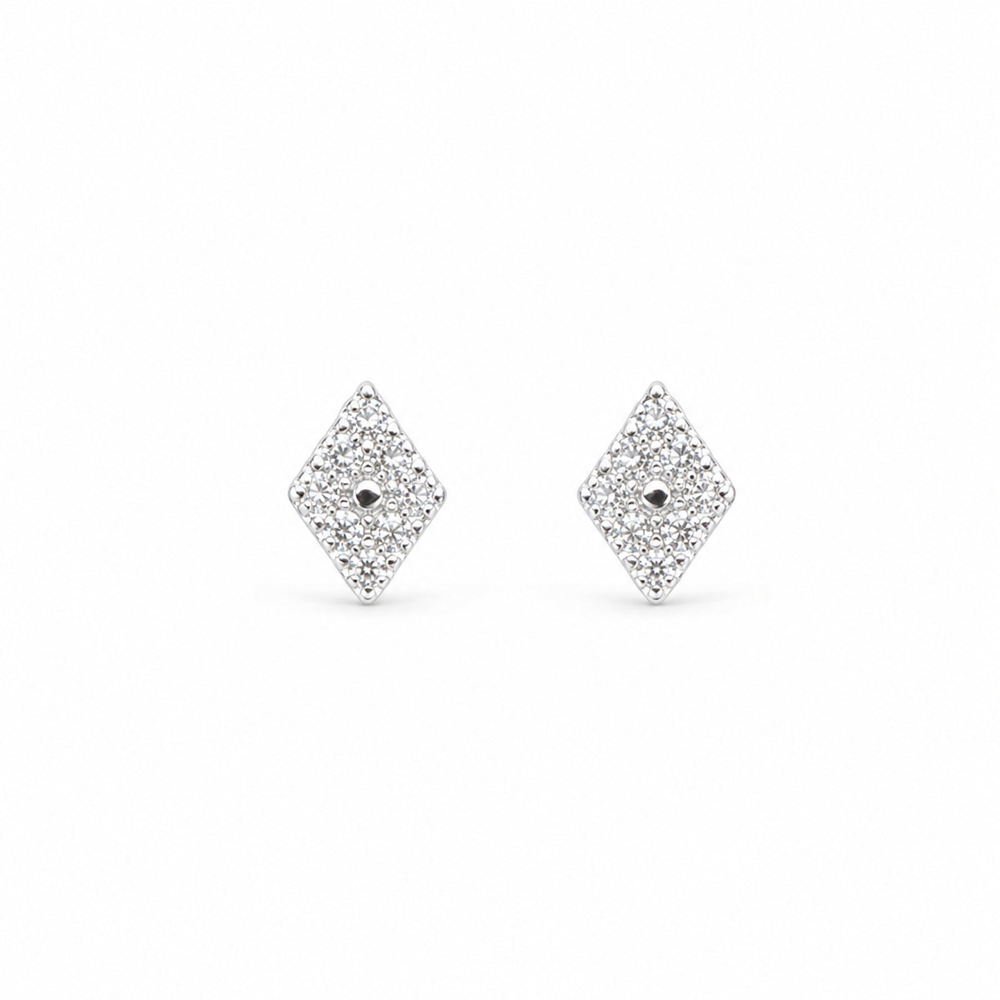 Pavé Rhombus Stud Earrings
