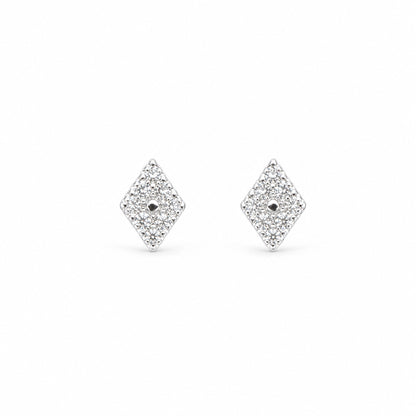 Pavé Rhombus Stud Earrings