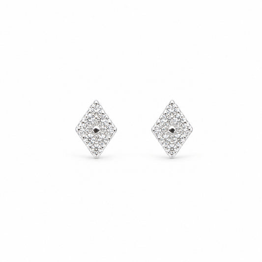 Pavé Rhombus Stud Earrings