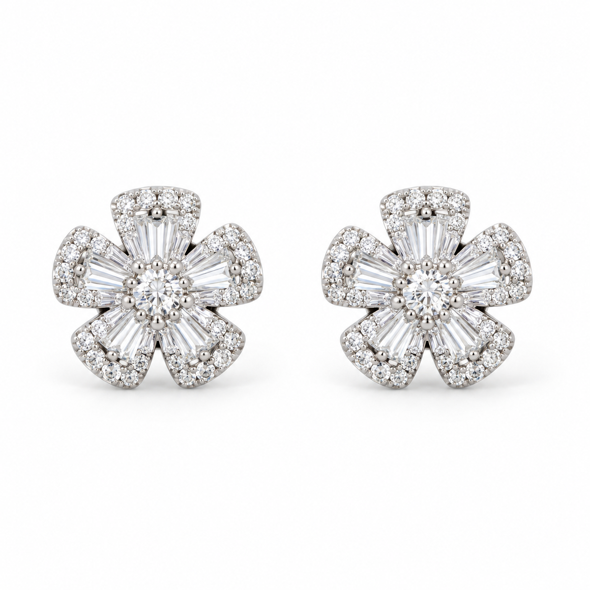 Radiant Blossom Stud Earrings