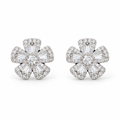 Radiant Blossom Stud Earrings