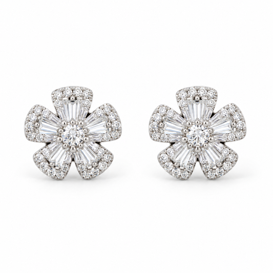 Radiant Blossom Stud Earrings