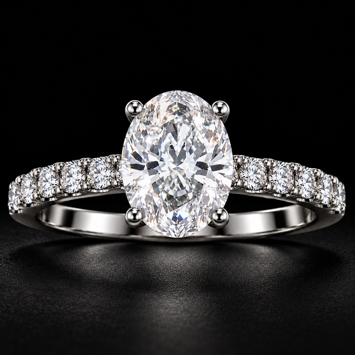 Oval Cut Stone Ring