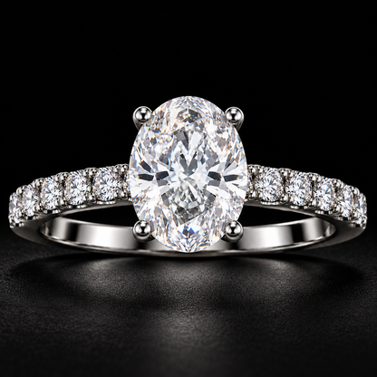 Oval Cut Stone Ring