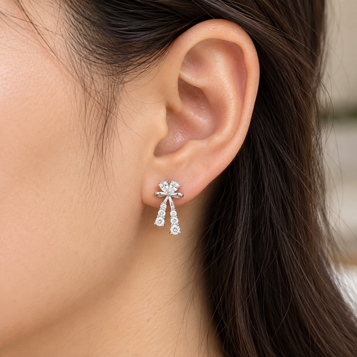 Shimmer Bow Earrings