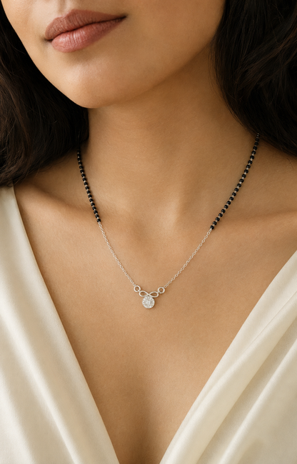 Eternal Spark 925 Silver Mangalsutra Necklace