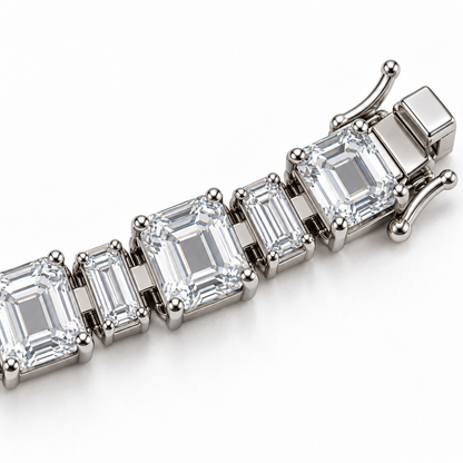 Rectangular Sparkle Tennis Bracelet