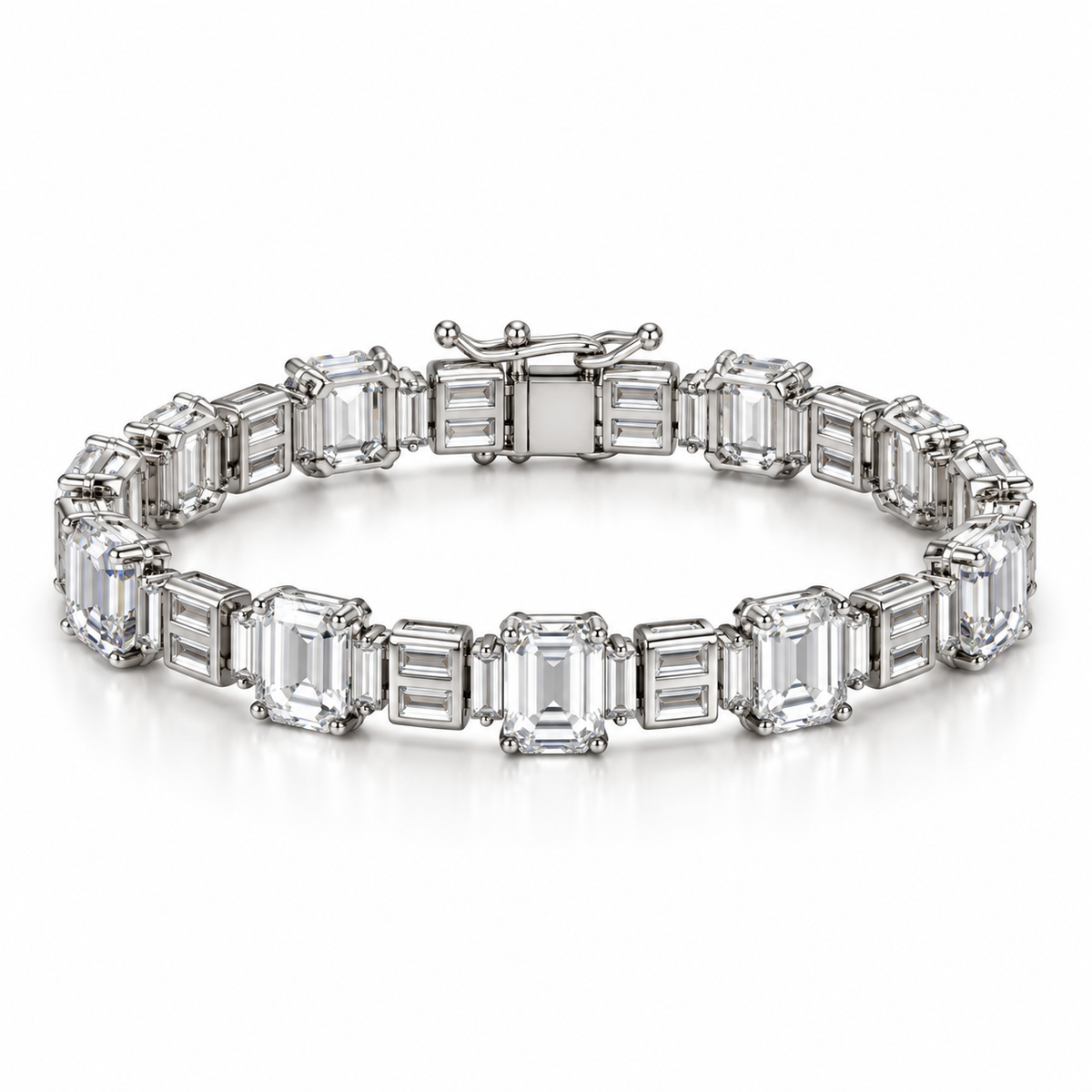 Emerald-Cut Sparkle Bracelet