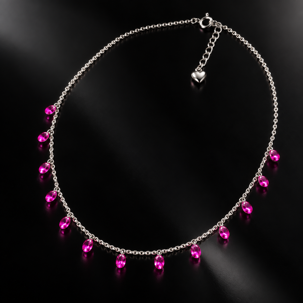 Pink Drop Necklace