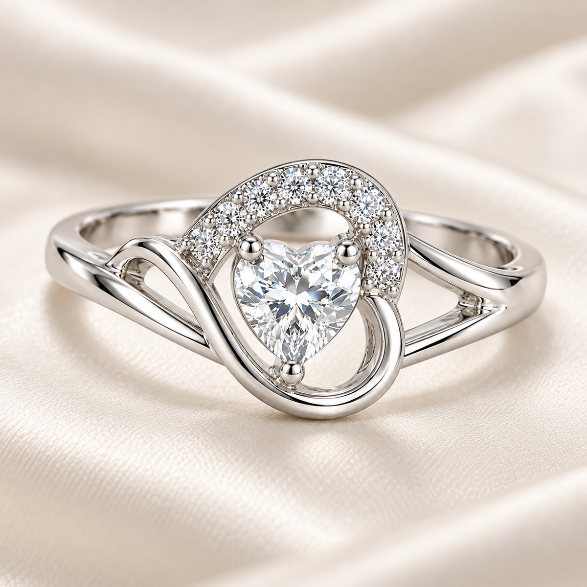 Heart of Elegance Silver Ring