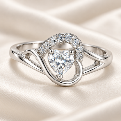 Heart of Elegance Silver Ring