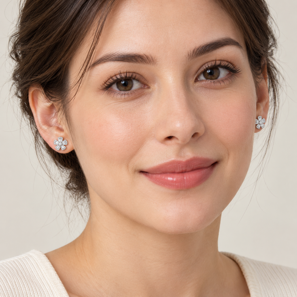 Radiant Blossom Stud Earrings