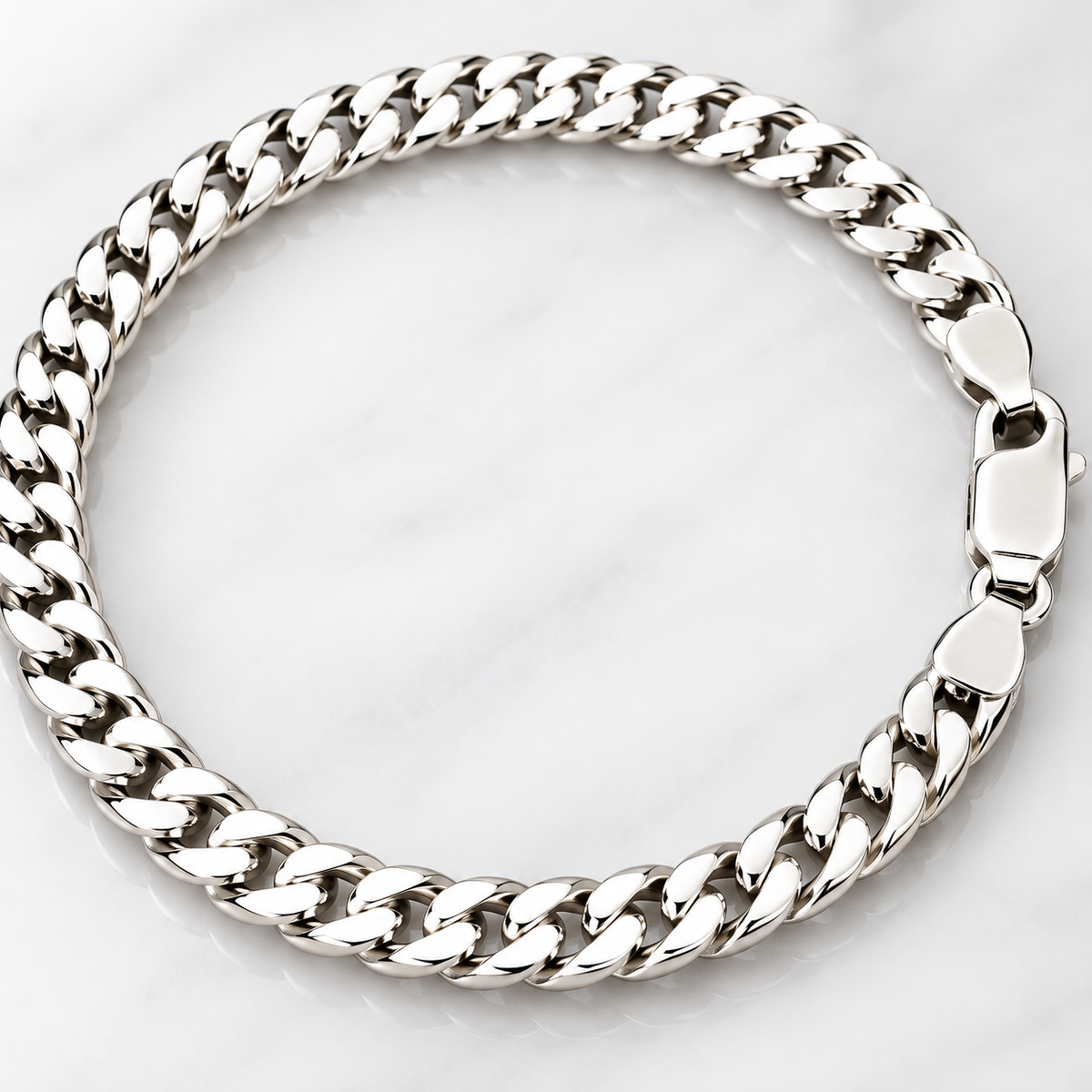 Men’s Silver Curb Bracelet