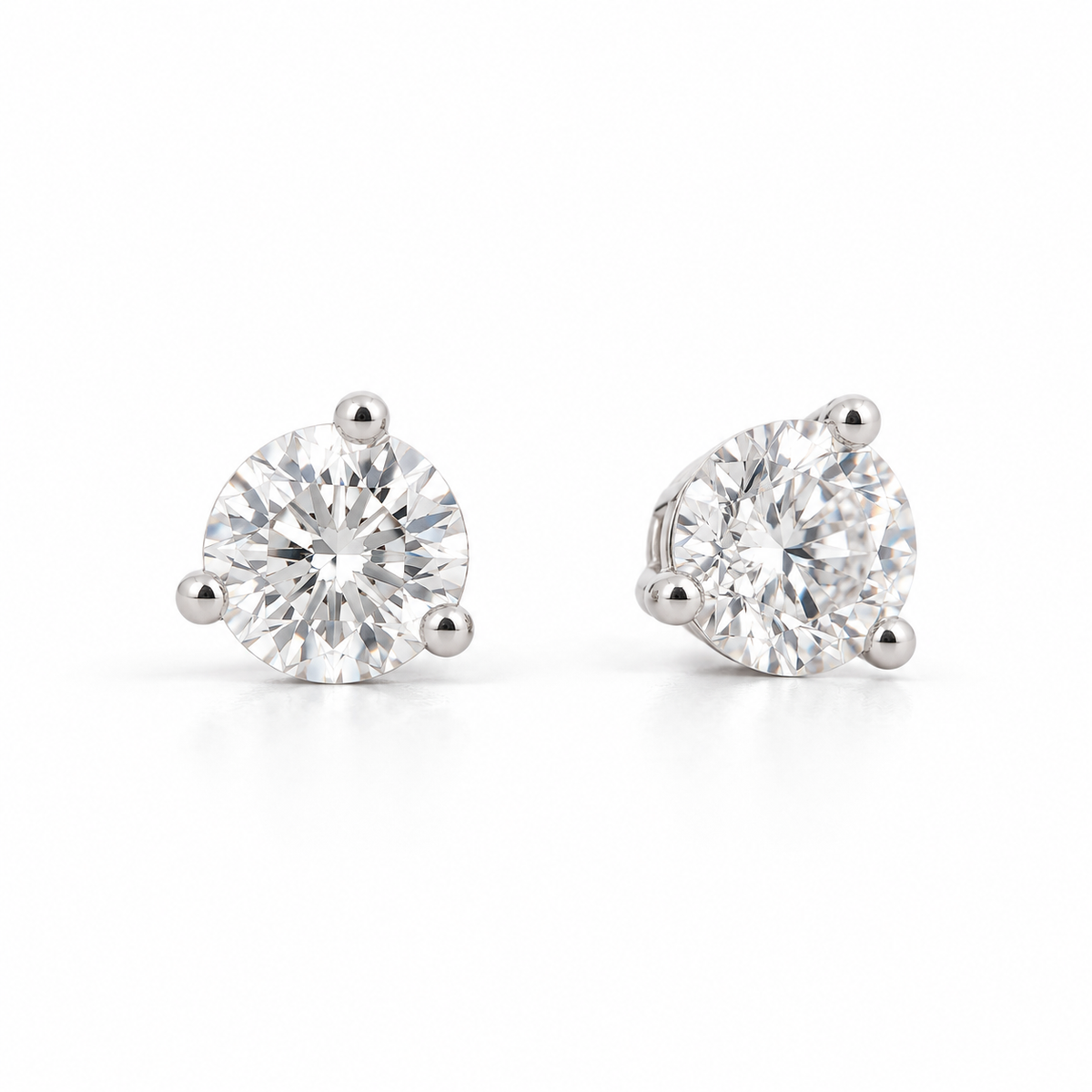 Classic Solitaire Stud Earrings