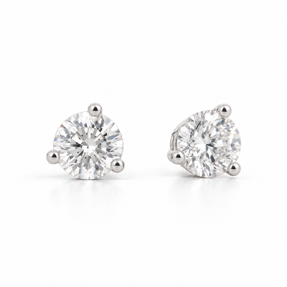 Classic Solitaire Stud Earrings