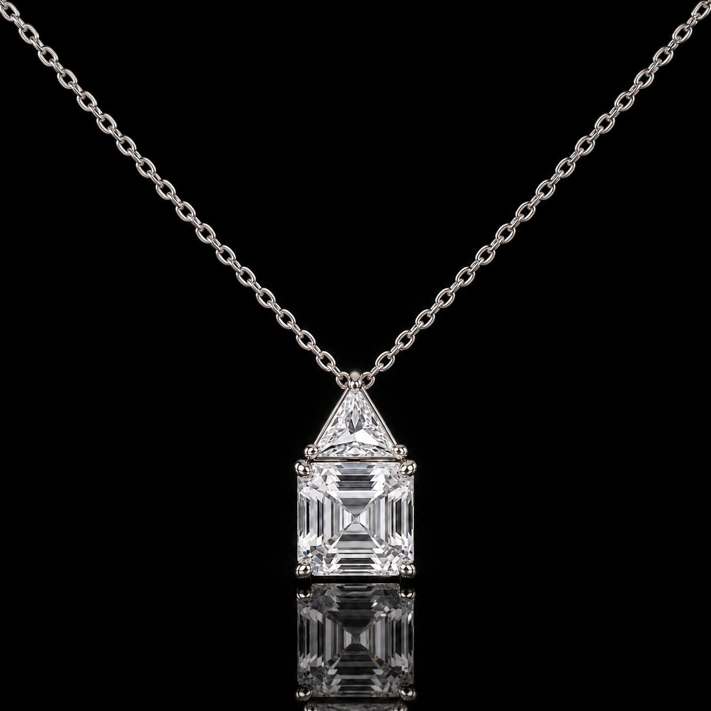 Geometric Two-Stone Necklace