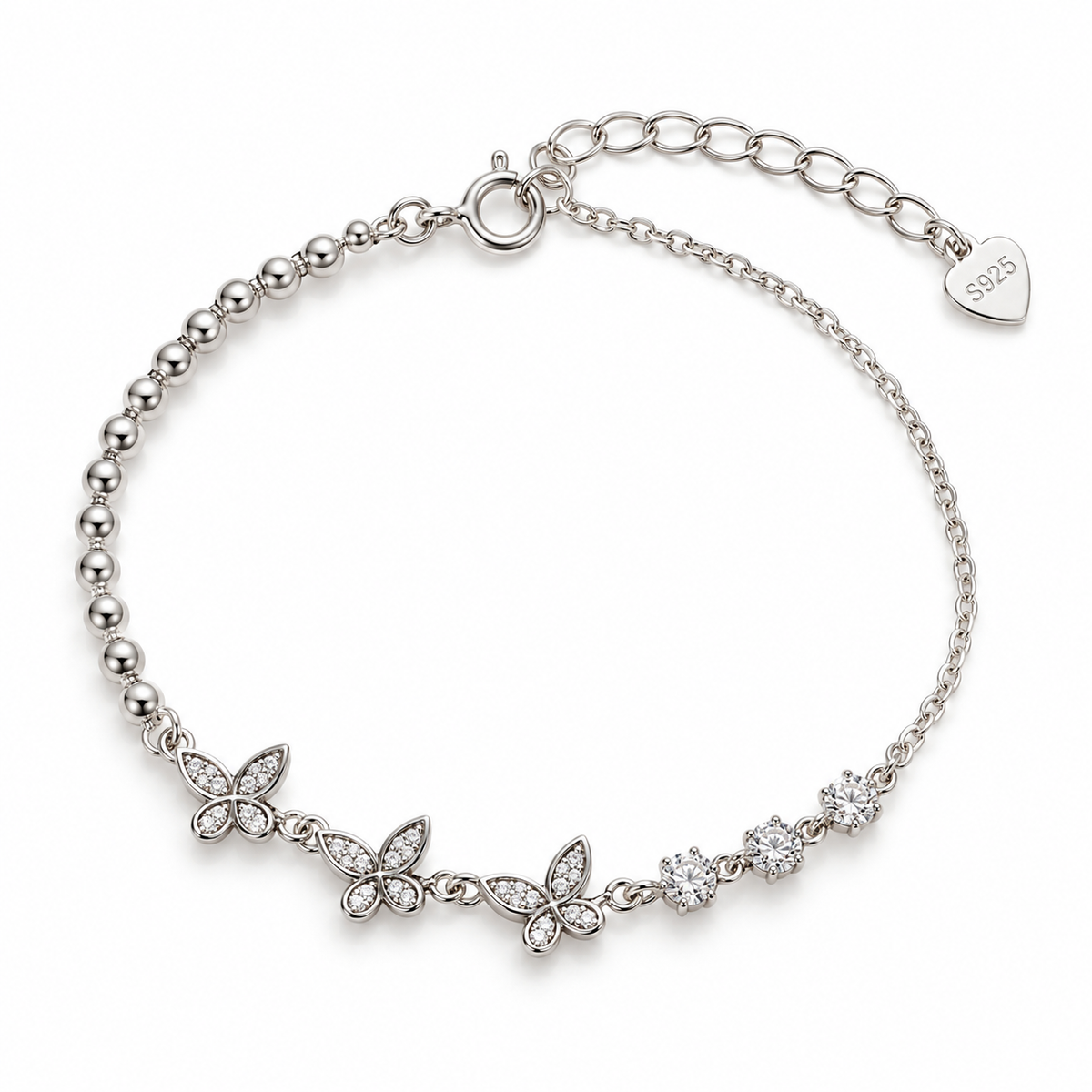 Butterfly Grace Silver Bracelet