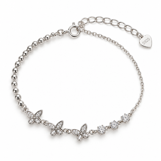 Butterfly Grace Silver Bracelet