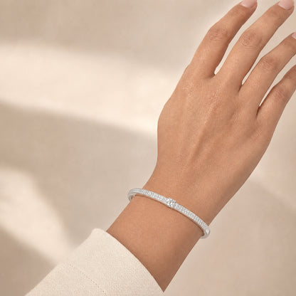 Three-Stone Oval Bangle