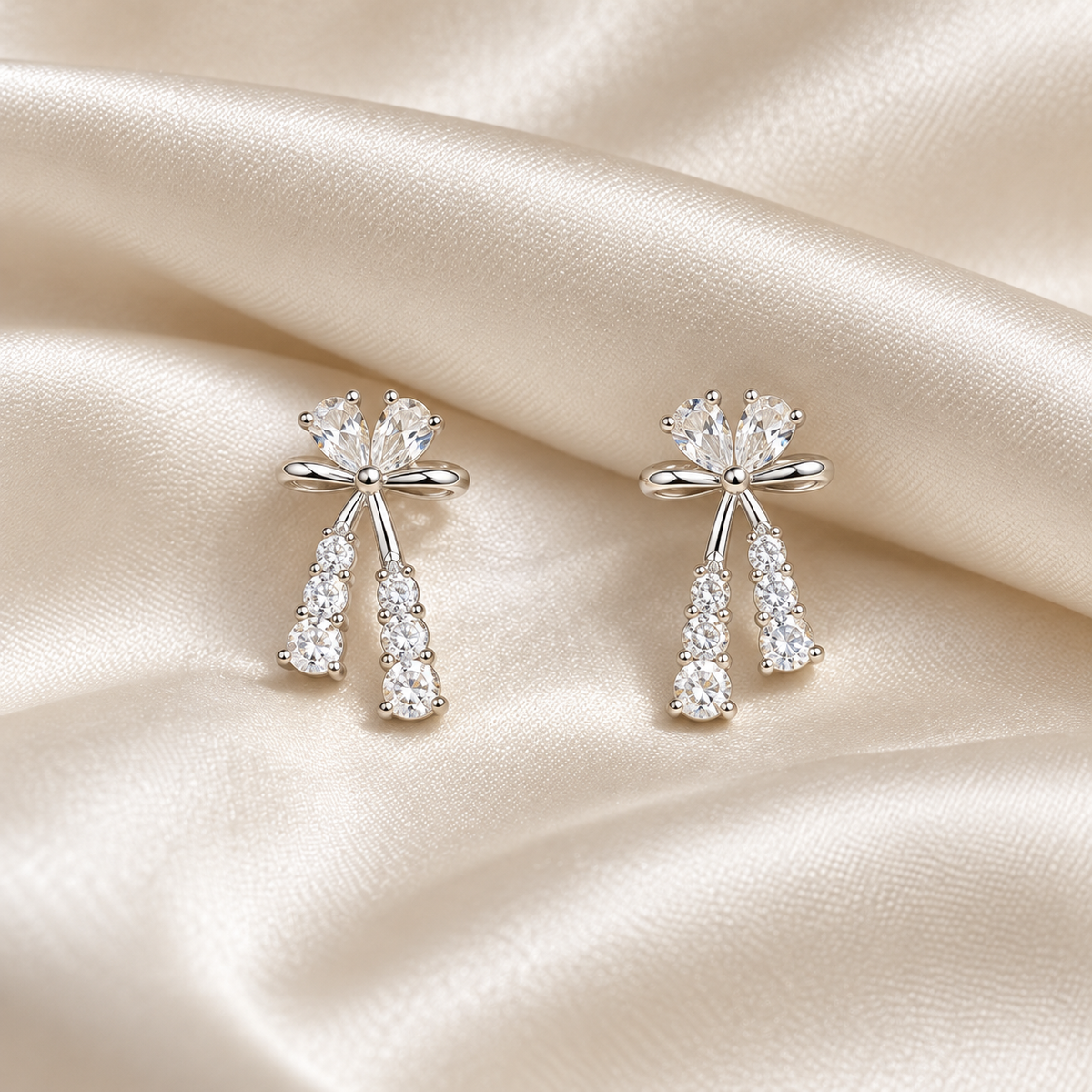 Shimmer Bow Earrings