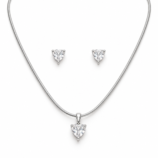 Sweetheart Necklace & Earrings Set