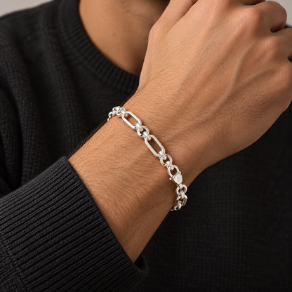 Men’s Aurev Link Silver Bracelet