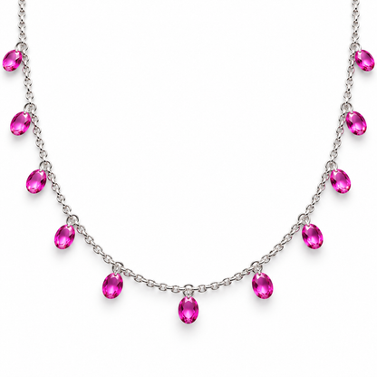 Pink Drop Necklace
