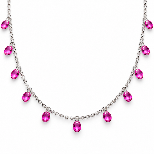 Pink Drop Necklace