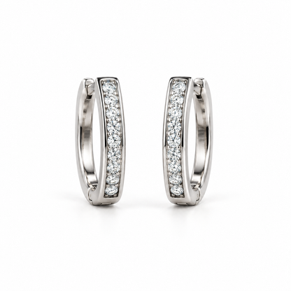 Silver Starlight Hoop Earrings