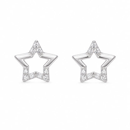 925 Sterling Silver Celestial Star Stud Earrings