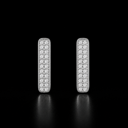 Pavé Bar Stud Earrings