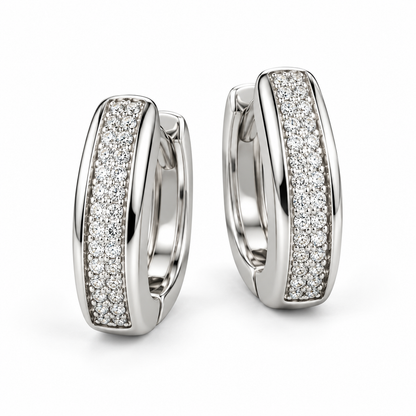 Pavé Huggie Hoop Earring