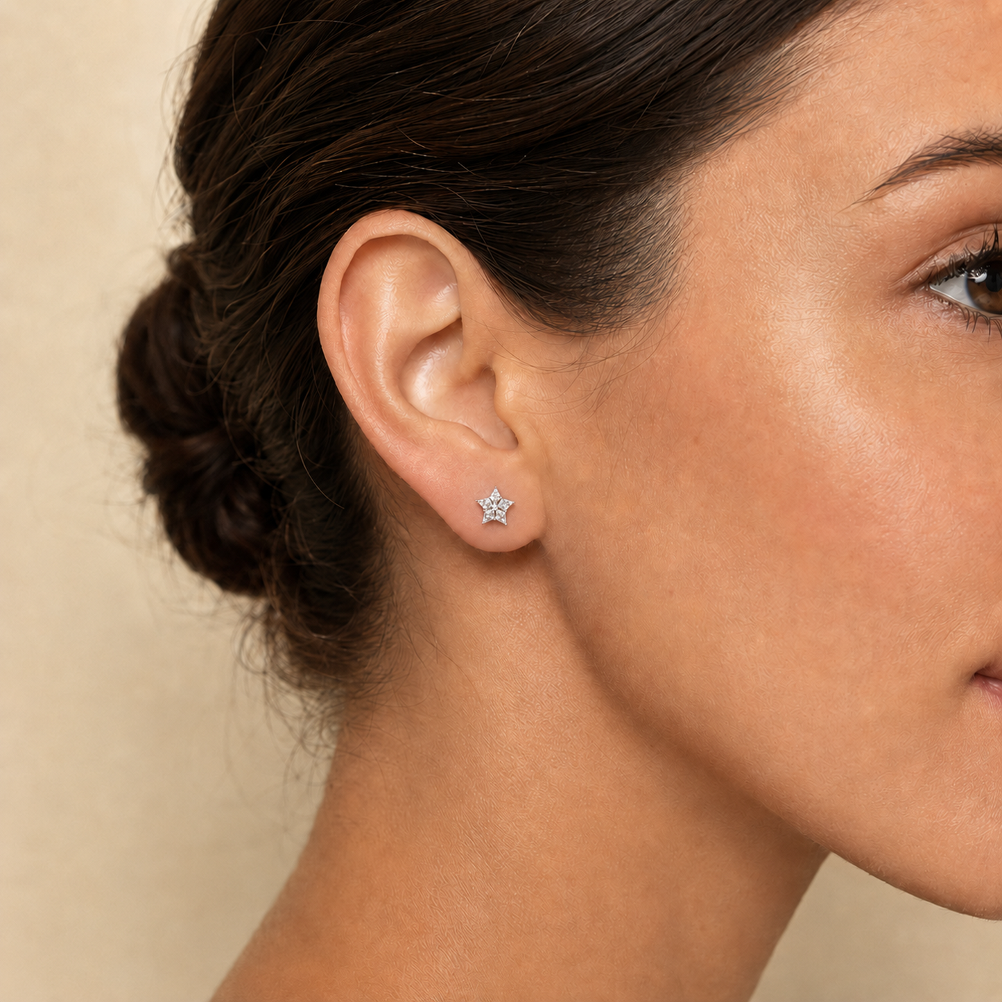 925 Silver Celestial Spark Star Stud Earrings