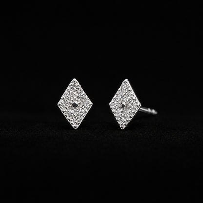 Pavé Rhombus Stud Earrings