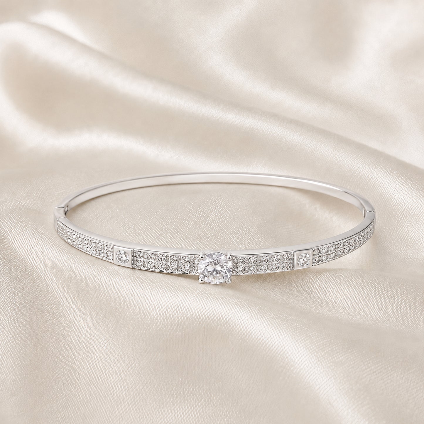 Three-Stone Oval Bangle
