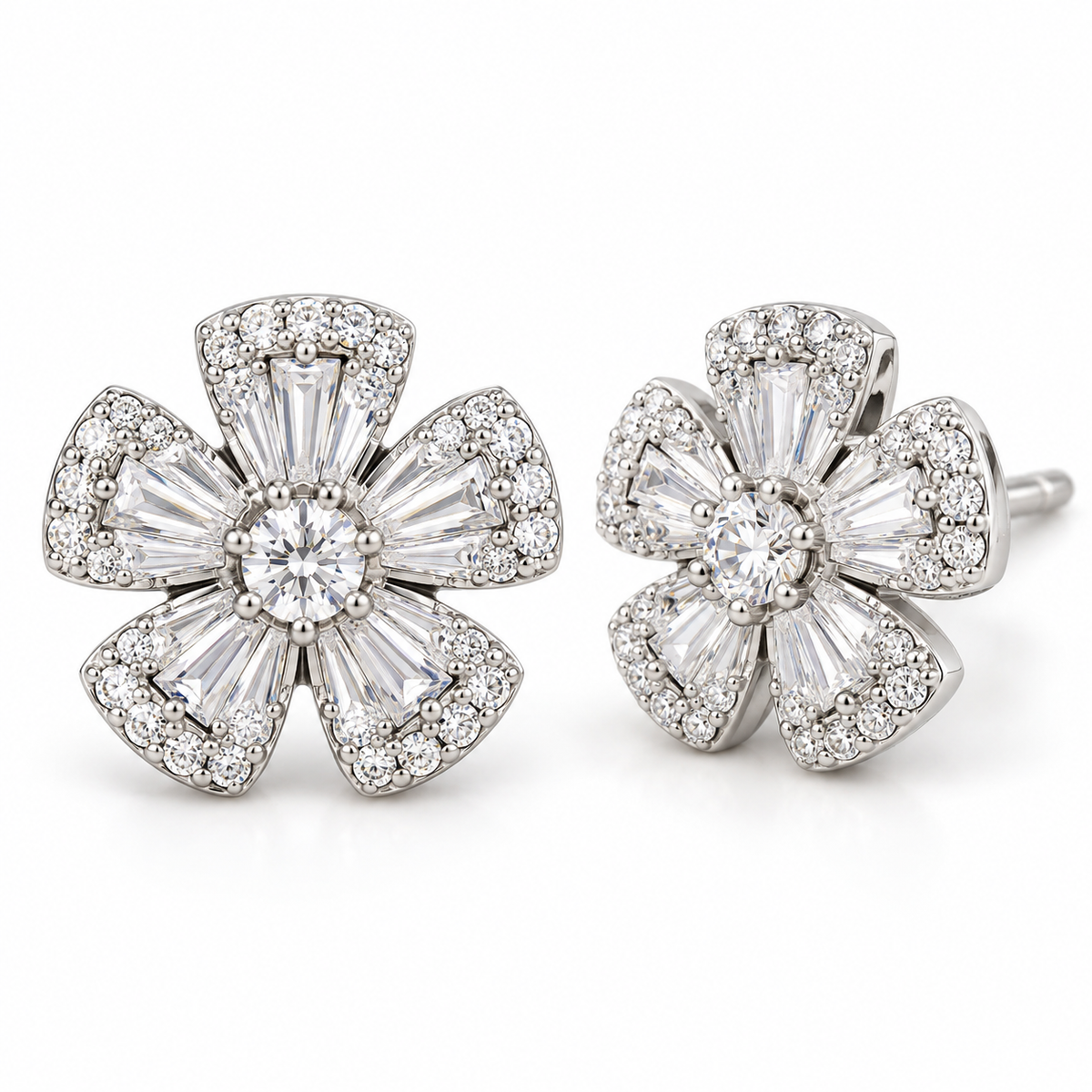 Radiant Blossom Stud Earrings