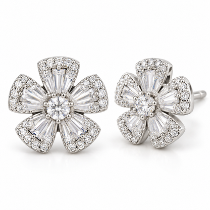 Radiant Blossom Stud Earrings
