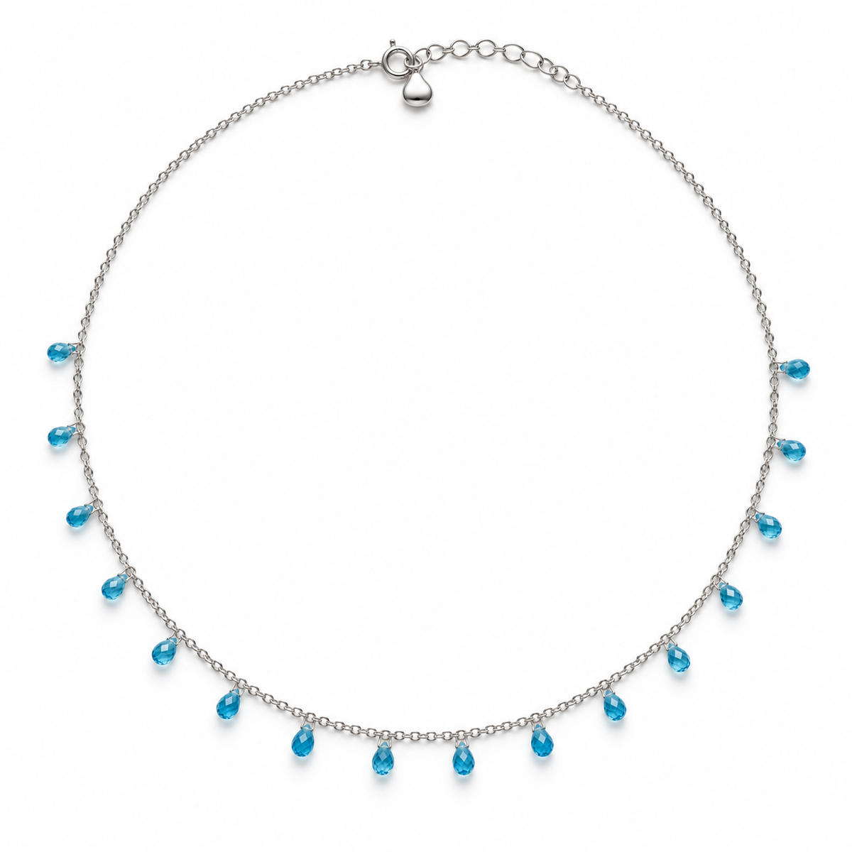 Blue Teardrop Necklace