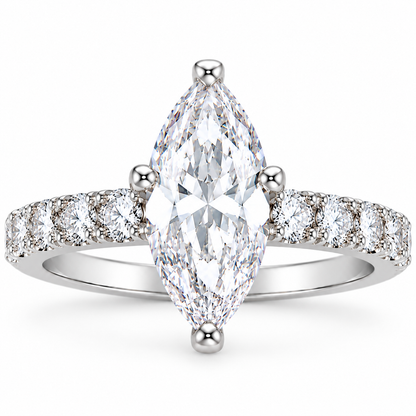 Marquise Cut Stone Ring